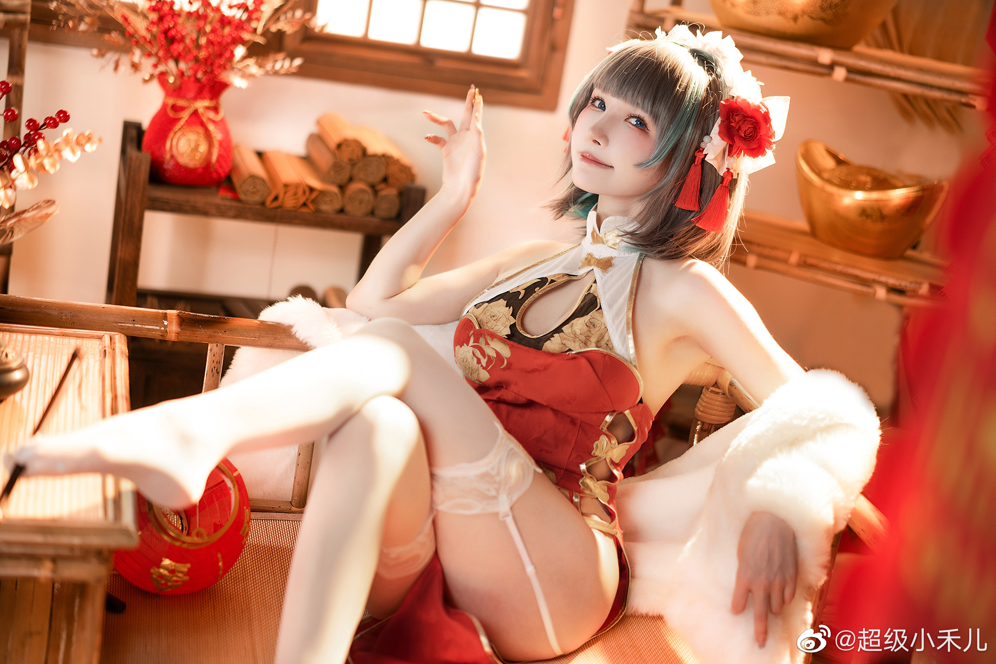 指挥官 元宵将至,猫猫提前送来祝福~碧蓝航线 柴郡@超级小禾儿