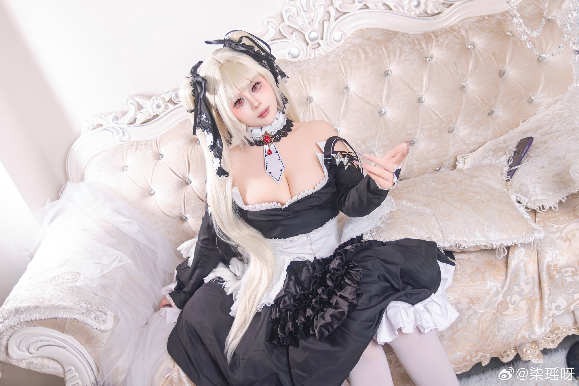 图片[1]-cosplay 碧蓝航线 可畏 女仆装@柒瑶呀-米哈社