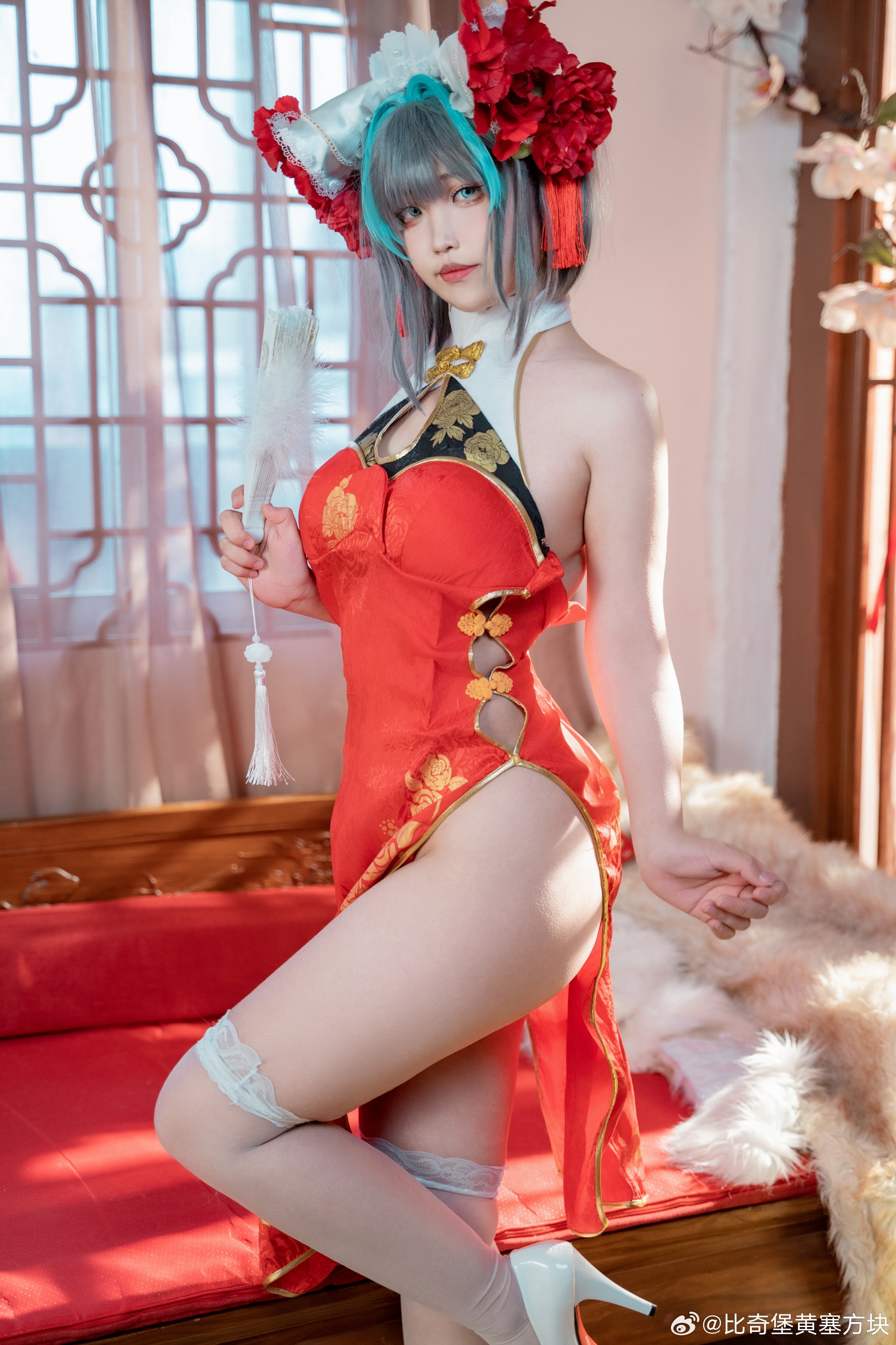 COSPLAY 碧蓝航线 柴郡@比奇堡黄塞方块 COSPLAY-第2张