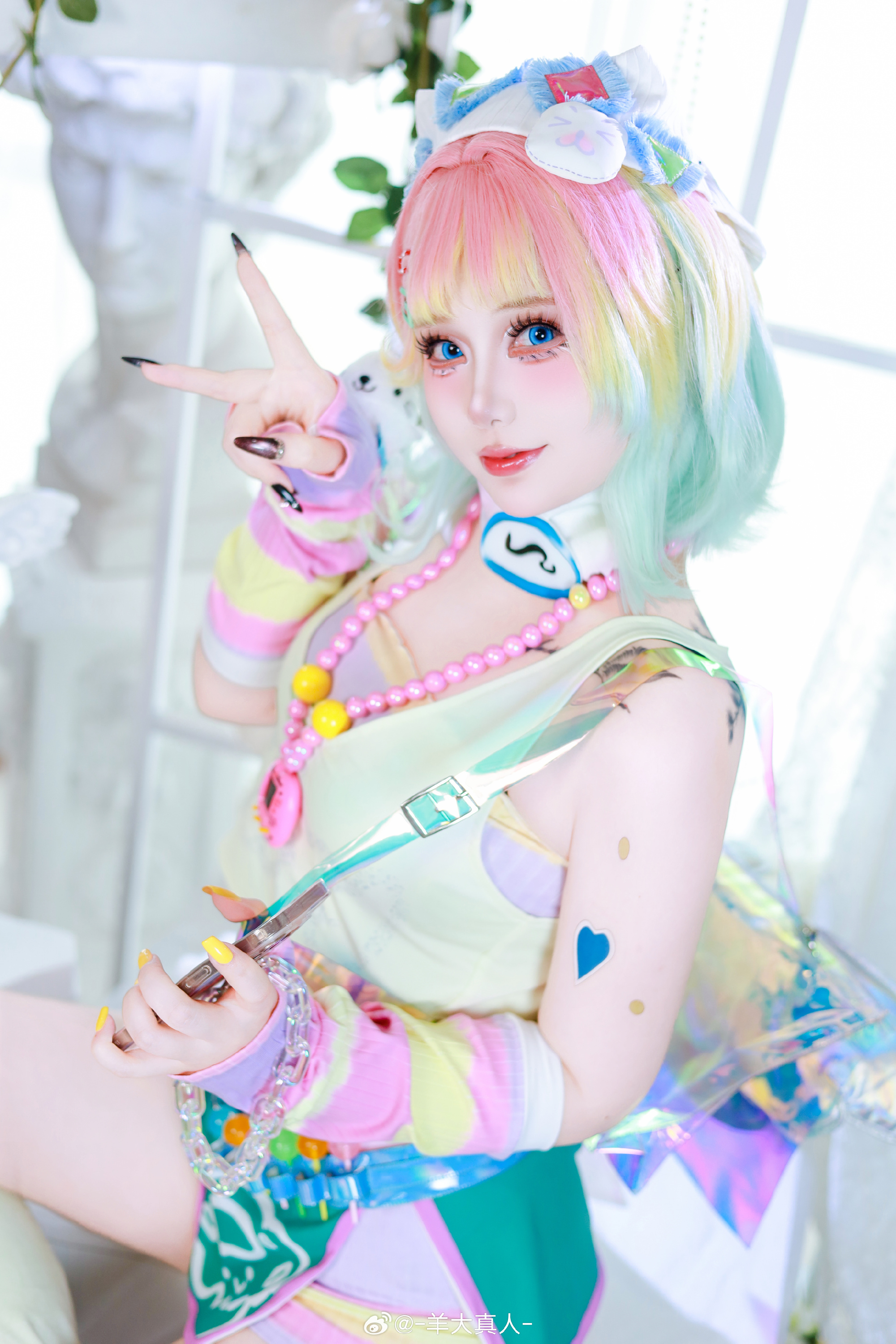 cosplay 彩色的多巴胺女孩✌︎˶╹ꇴ╹˶✌︎ 无期迷途 啵啡@-羊大真人- COSPLAY-第8张
