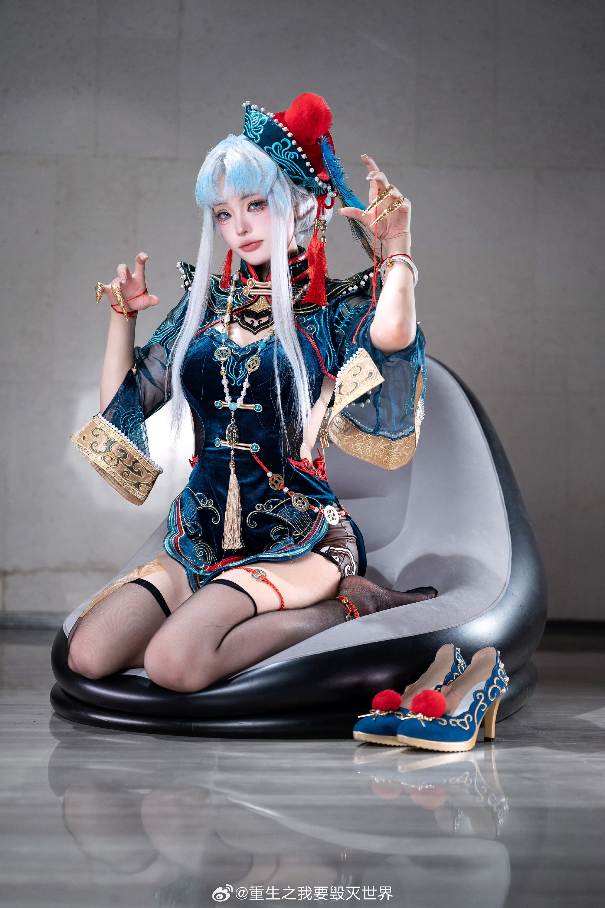 COSPLAY 道长，让我咬你一口会如何呢~ 永劫无间 玉玲珑@重生之我要毁灭世界 COSPLAY-第4张