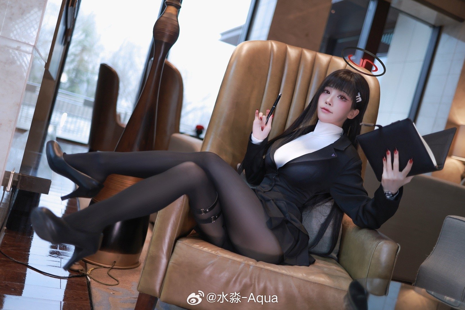 cosplay 蔚蓝档案 调月莉音水淼-Aqua COSPLAY-第3张