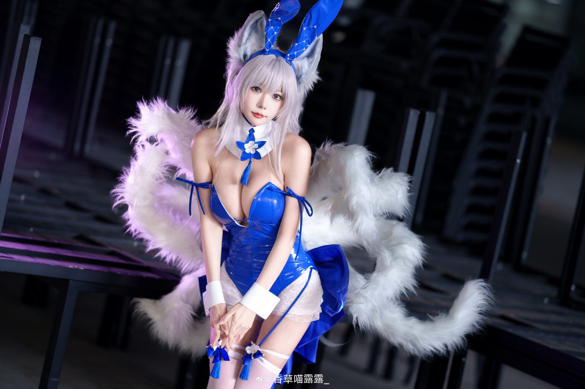 COSPLAY 碧蓝航线 信浓 兔女郎@香草喵露露_ COSPLAY-第3张