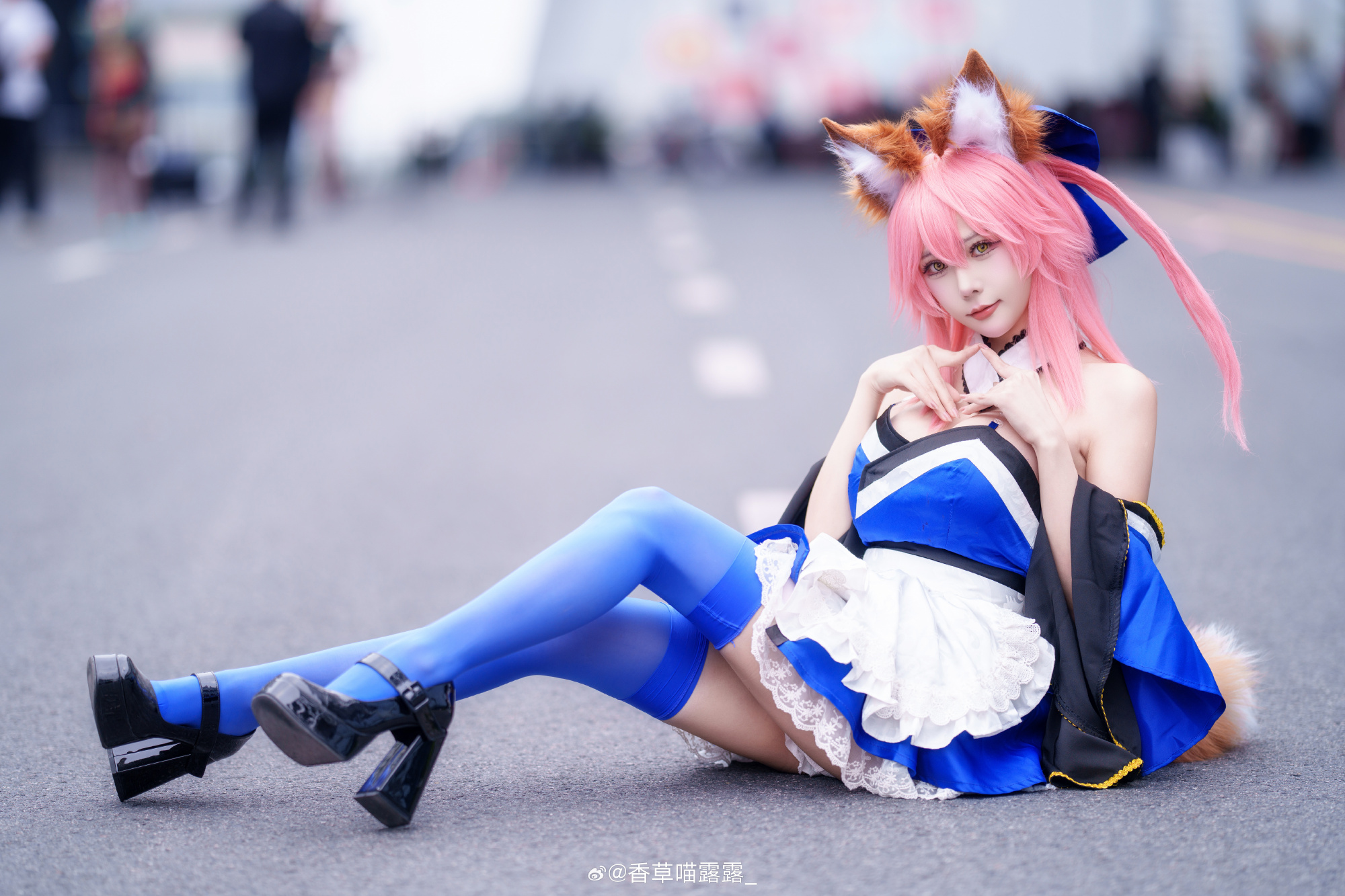 COSPLAY “这是八重神子吗？” “不是，是阴阳师里的玉藻前”@香草喵露露_ COSPLAY-第5张