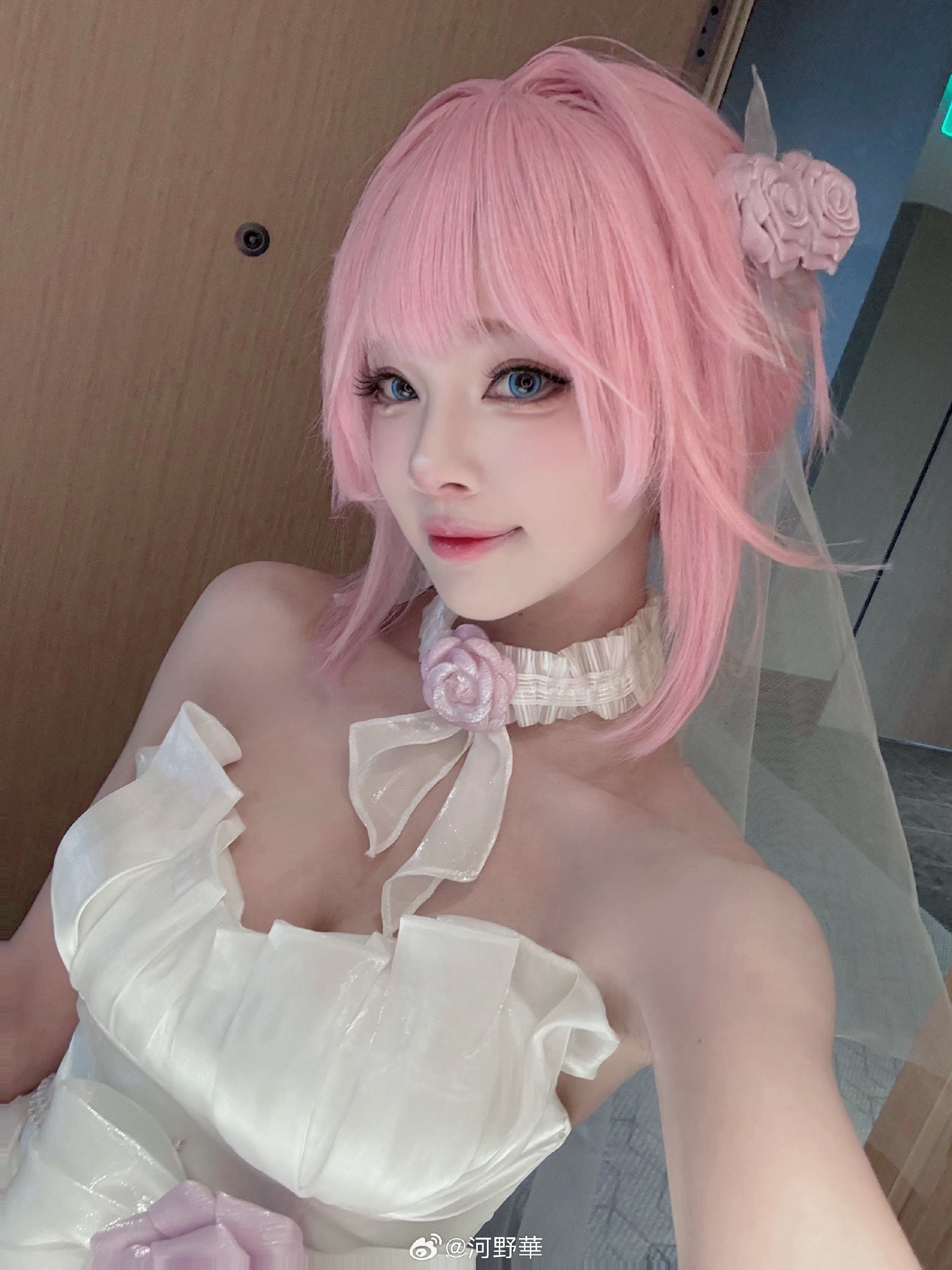 COSPLAY ⁺✞ʚ回应我吧，爱莉希雅ɞ✟₊崩坏3  婚纱 爱莉 🌷 @河野華 COSPLAY-第9张