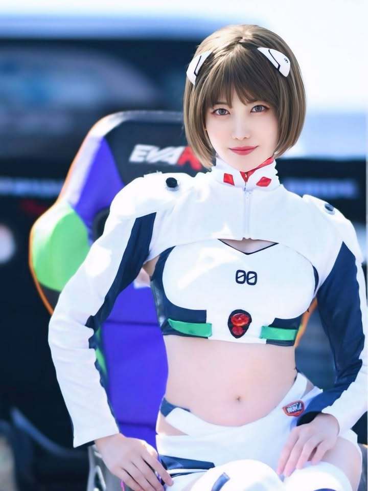 赤城ありさ赛车举牌女郎《新世纪福音战士》绫波cos-N5次元