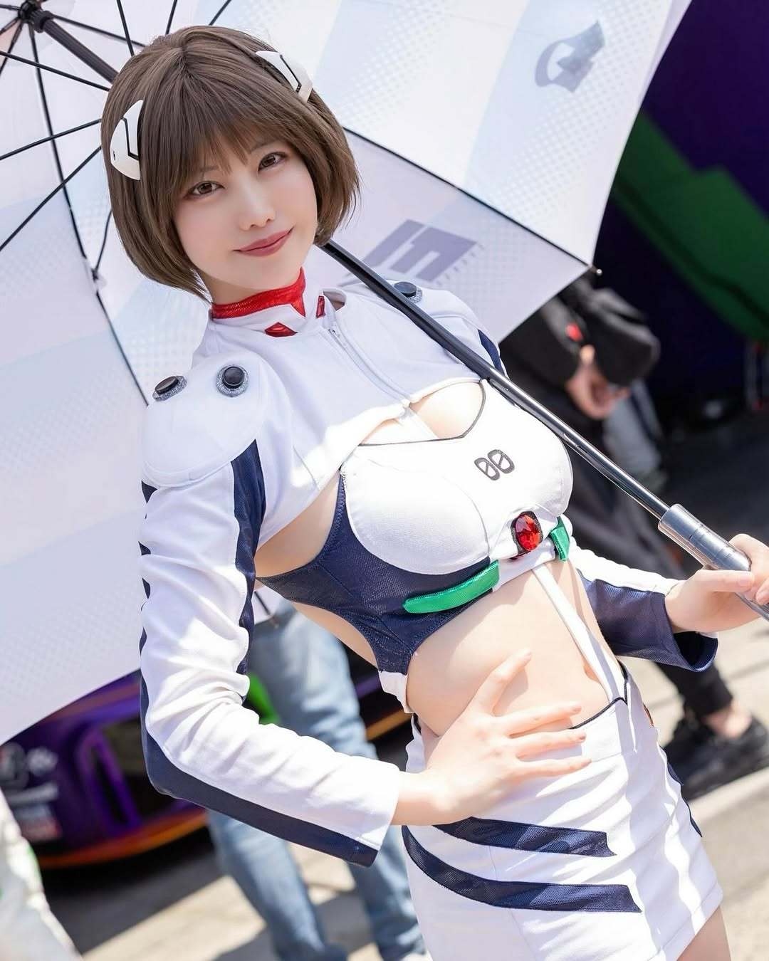 赤城ありさ赛车举牌女郎《新世纪福音战士》绫波cos-N5次元