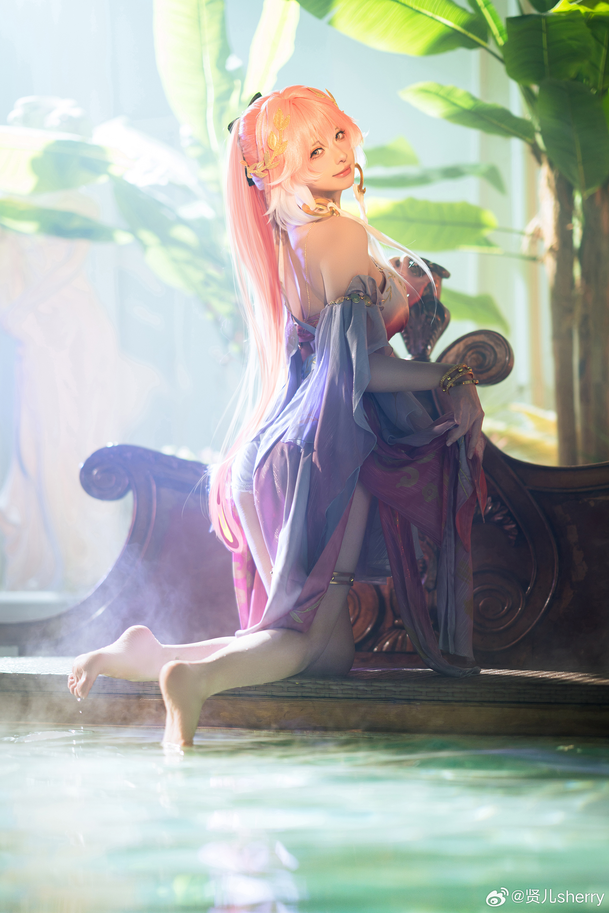 COSPLAY 要和长离一起泡温泉吗？ 鸣潮 长离@贤儿sherry COSPLAY-第2张