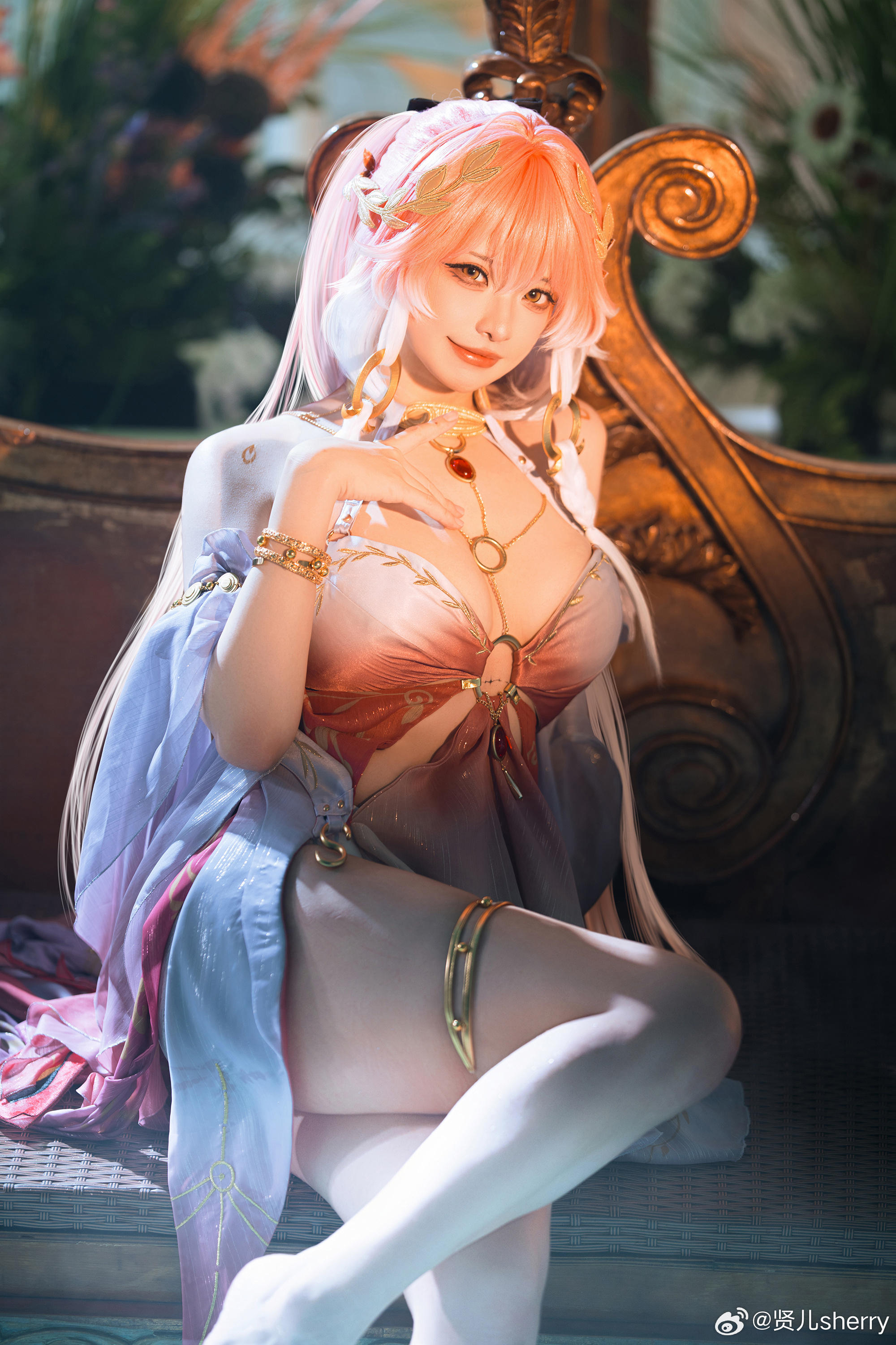 COSPLAY 要和长离一起泡温泉吗？ 鸣潮 长离@贤儿sherry COSPLAY-第9张