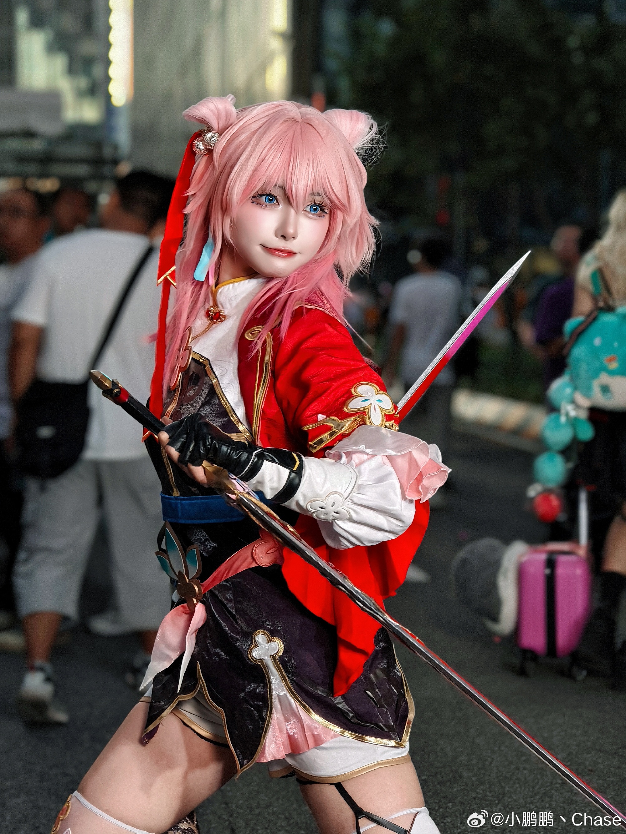 COSPLAY 左青龙，右白虎，少吃碳水化合物～～看招！！ 崩坏星穹铁道 三月七@Momoko葵葵 COSPLAY-第2张