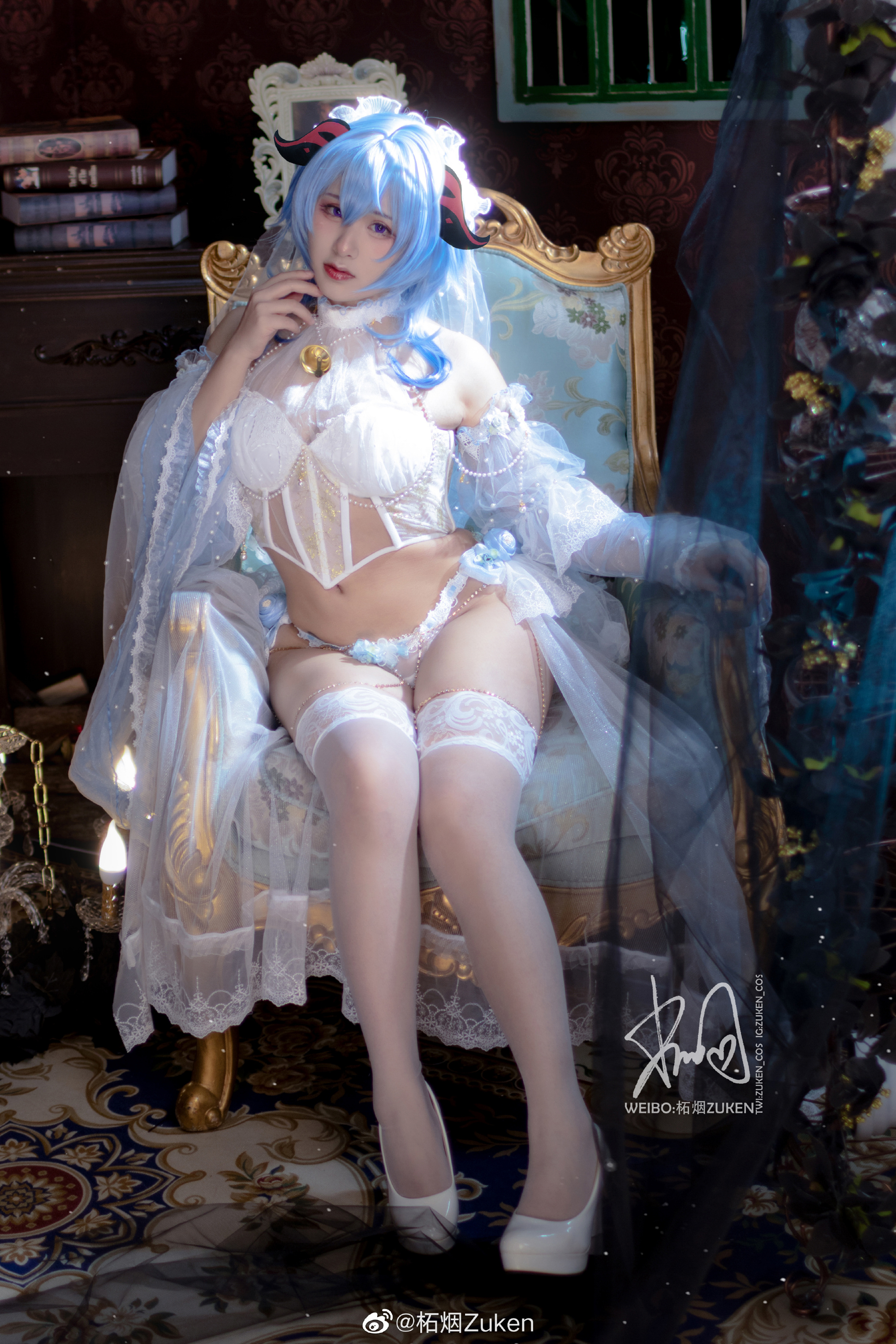 愿帝君保佑你，愿你的每个梦都踏实而香甜。 原神 甘雨@柘烟Zuken