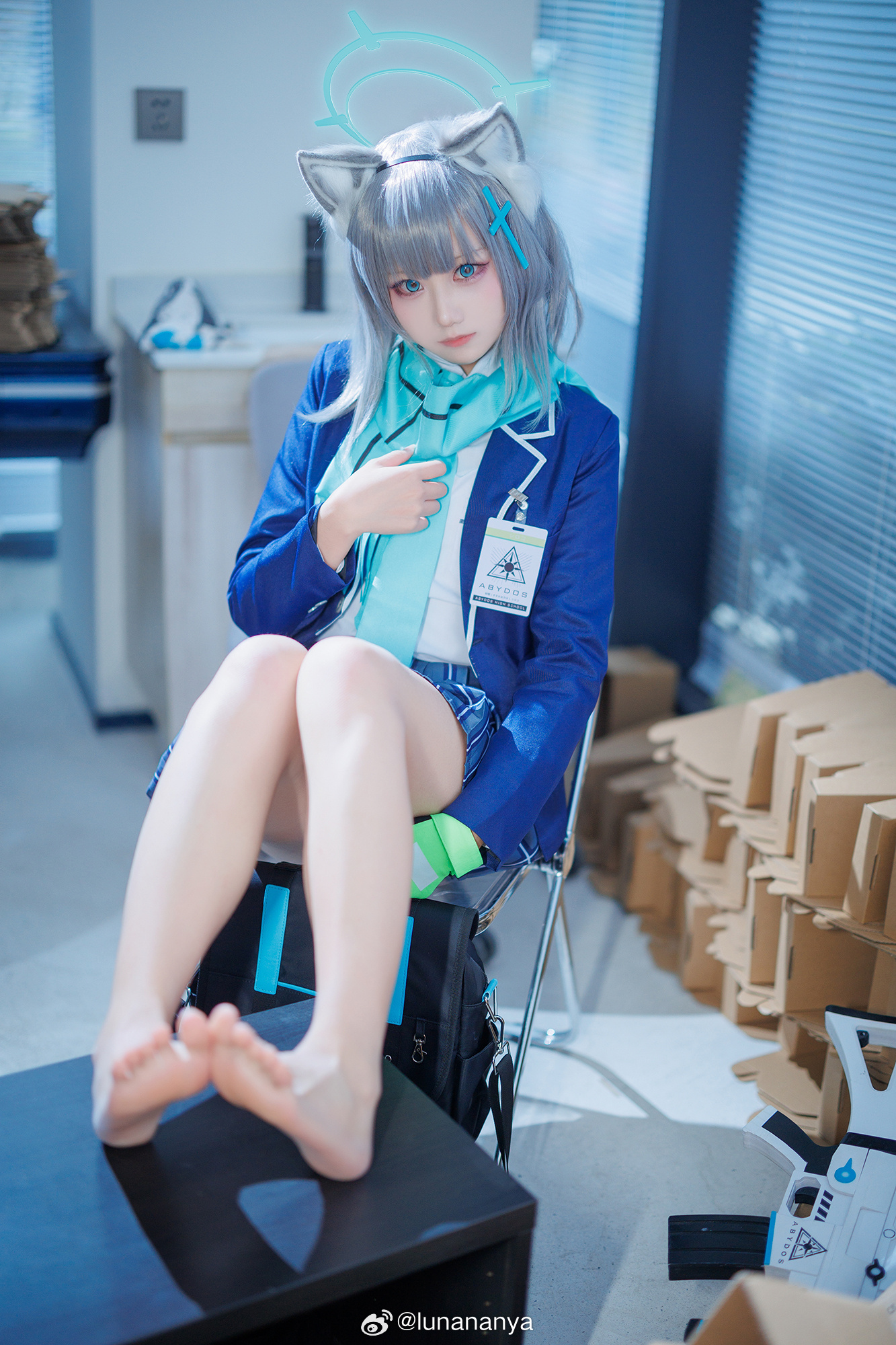 COSPLAY 蔚蓝档案 砂狼白子@lunananya COSPLAY-第13张