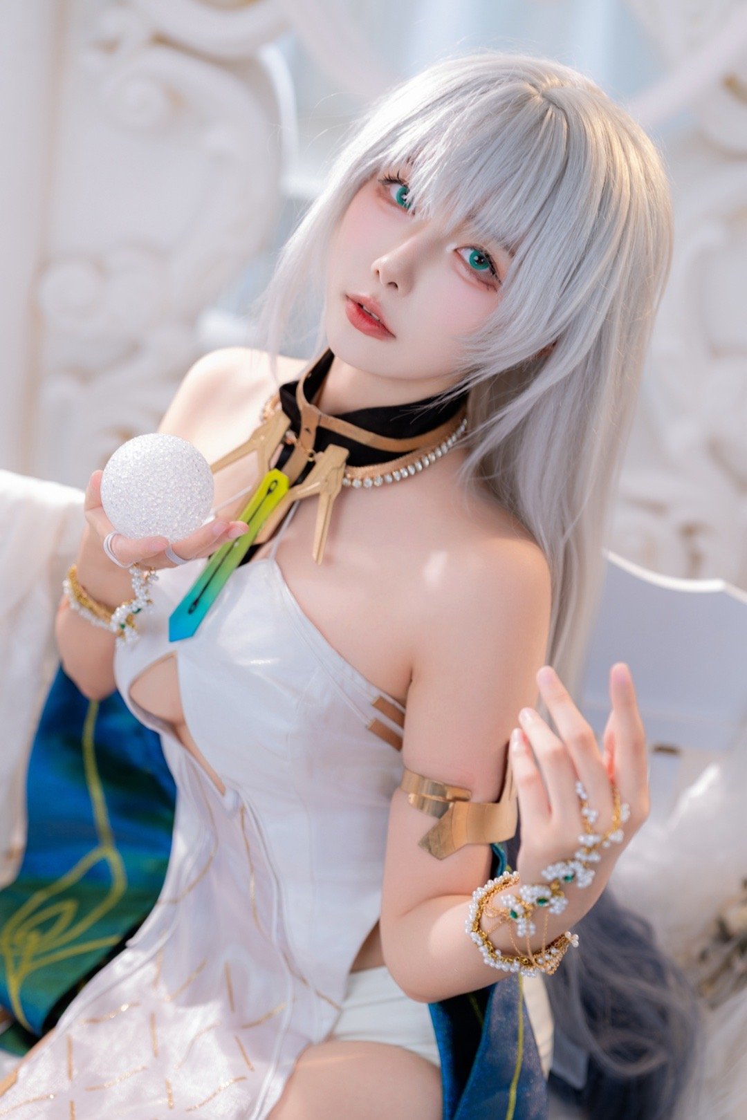 COSPLAY 你这么紧张干什么～我又不会吃了你💕 深空之眼 大×小梵天@Momoko葵葵 COSPLAY-第1张