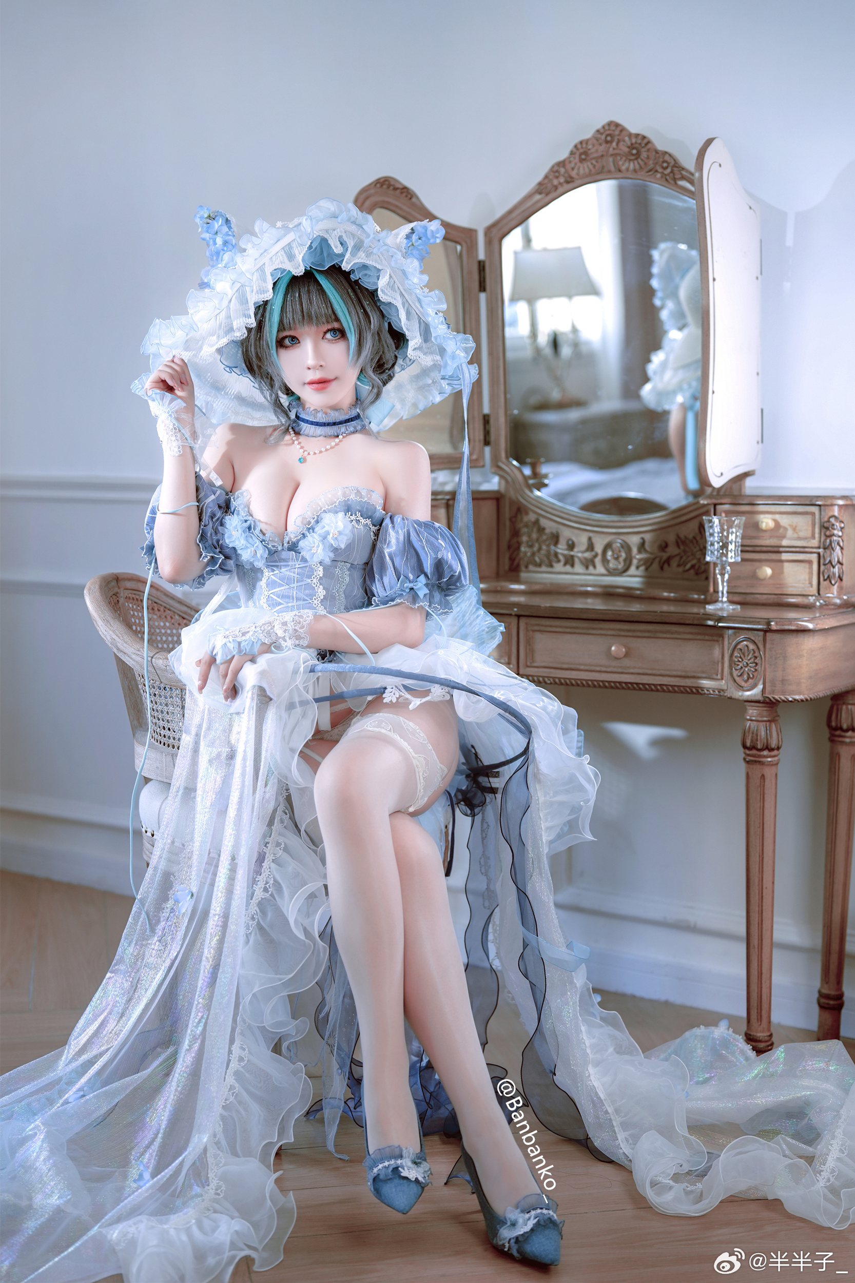亲爱的~柴郡最喜欢你啦[心]~蹭蹭~ (ฅ´ω`ฅ)🐾 碧蓝航线@半半子_ COSPLAY-第6张