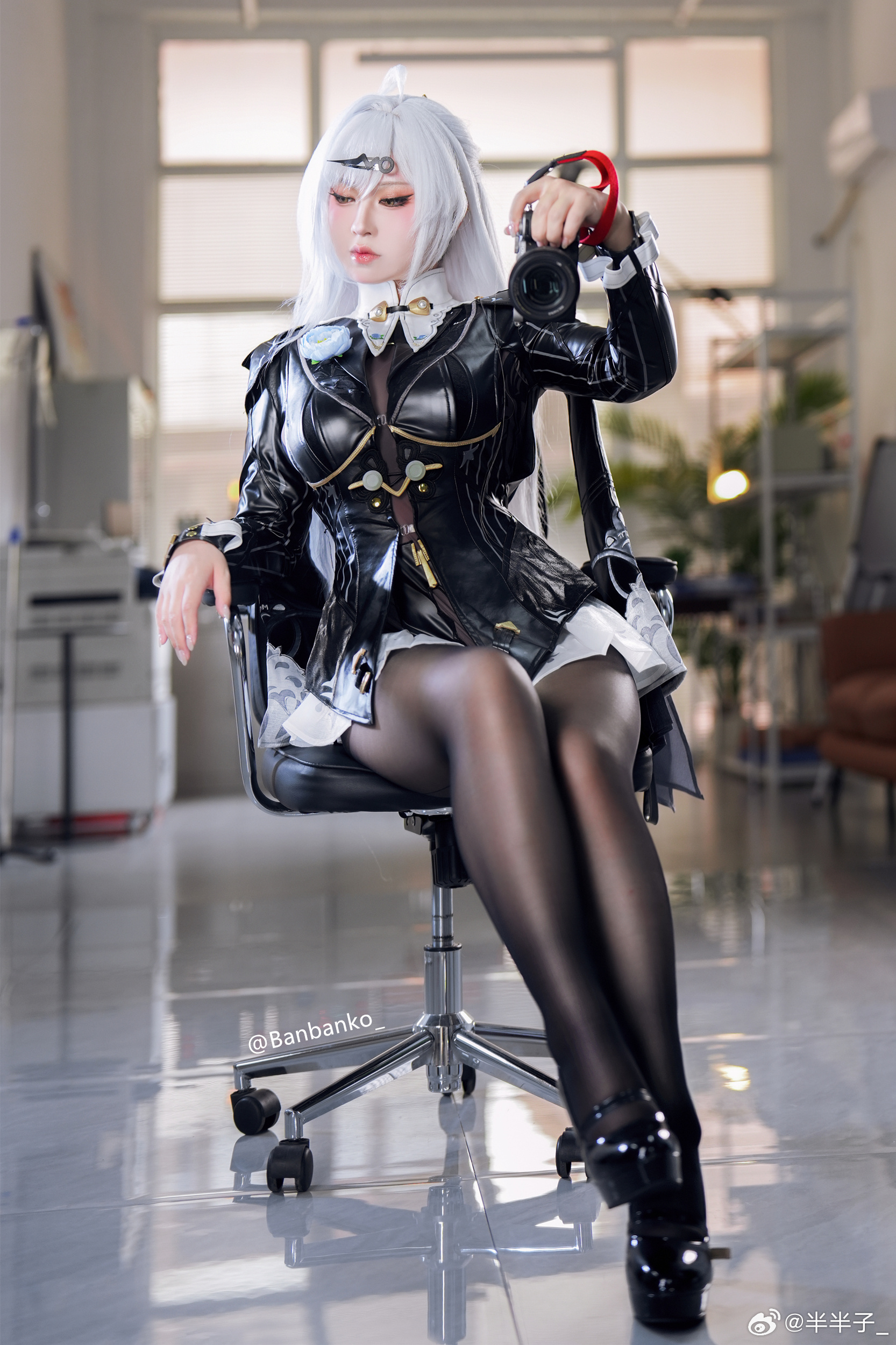 图片[3]-cosplay 仪玄师傅自拍来啦~！🖤@半半子_-米哈社