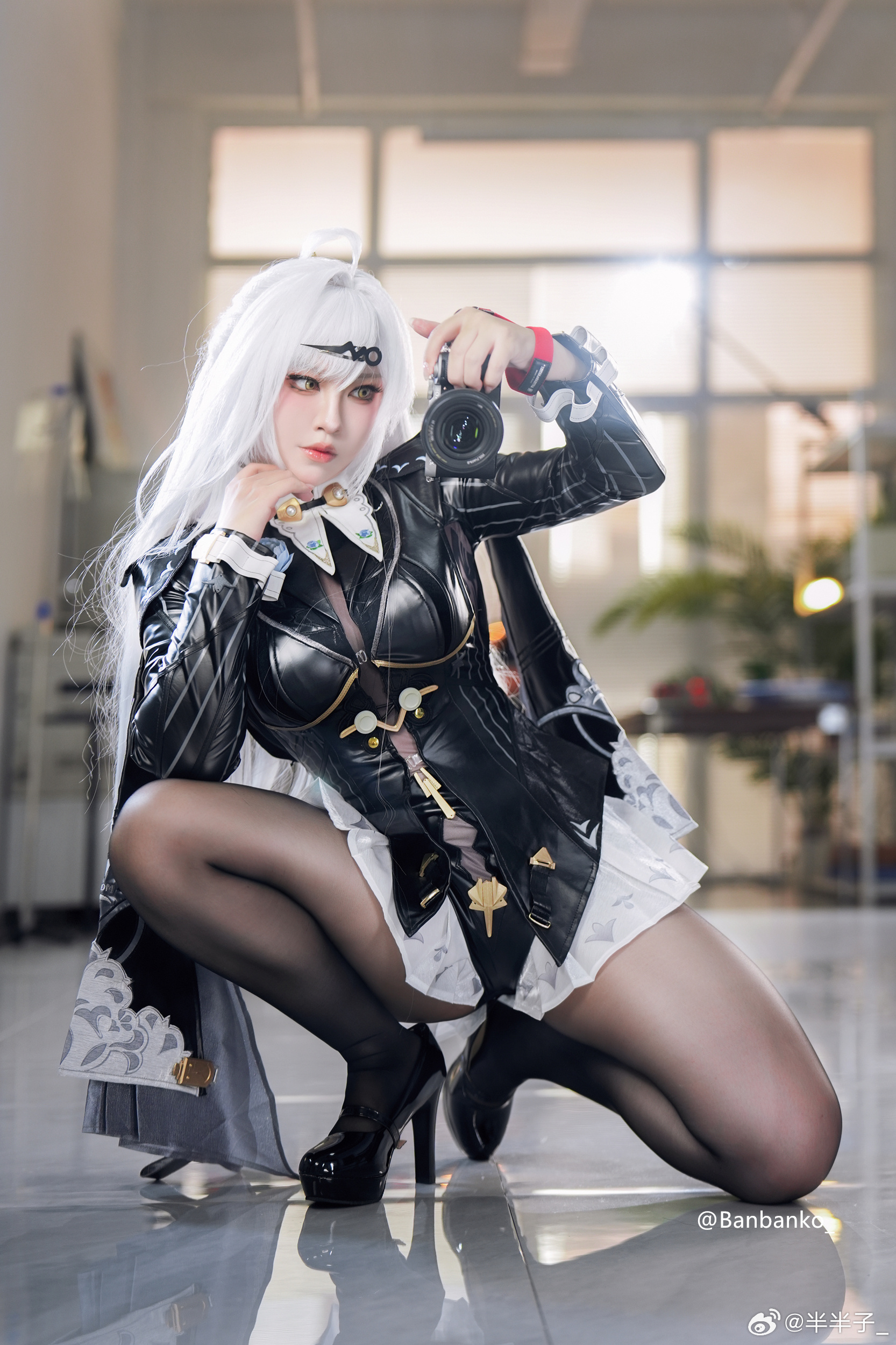 图片[4]-cosplay 仪玄师傅自拍来啦~！🖤@半半子_-米哈社
