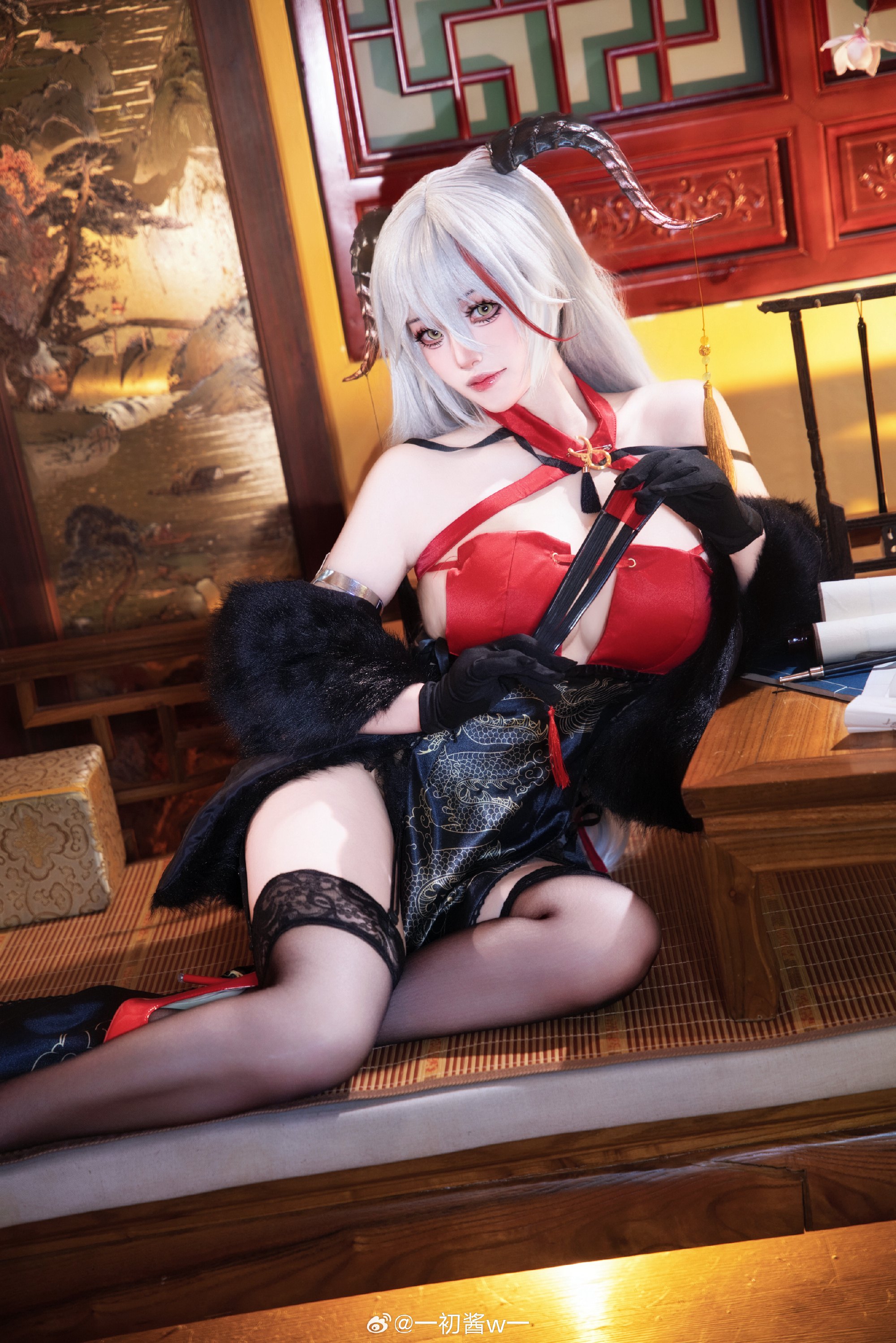 COSPLAY 碧蓝航线 是埃吉尔的新年旗袍哦，喜欢吗？❤️@一初酱w一 COSPLAY-第8张