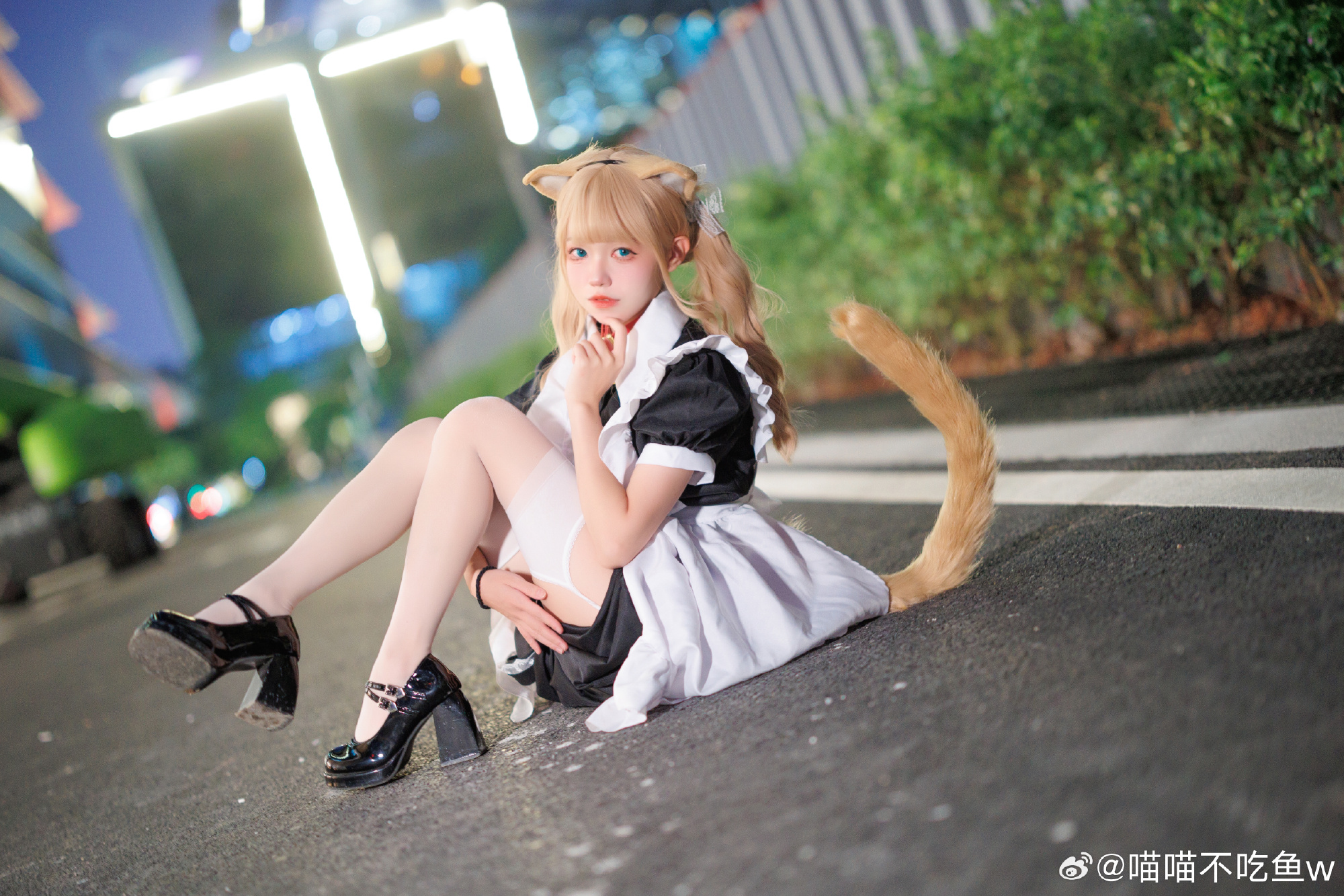 COSPLAY 猫猫女仆下班后… 黄豆粉猫娘cos@喵喵不吃鱼w COSPLAY-第11张