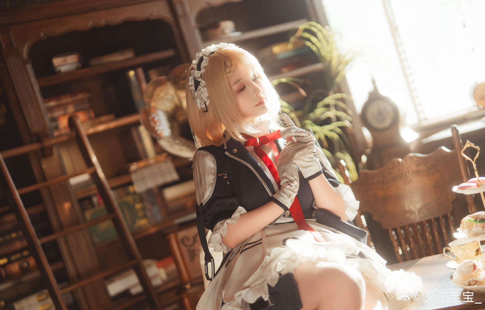 COSPLAY 作为一个称职的女仆，桑朵莱希一定能处理好所有的事情！ 少前2@叉子宝宝_ COSPLAY-第3张