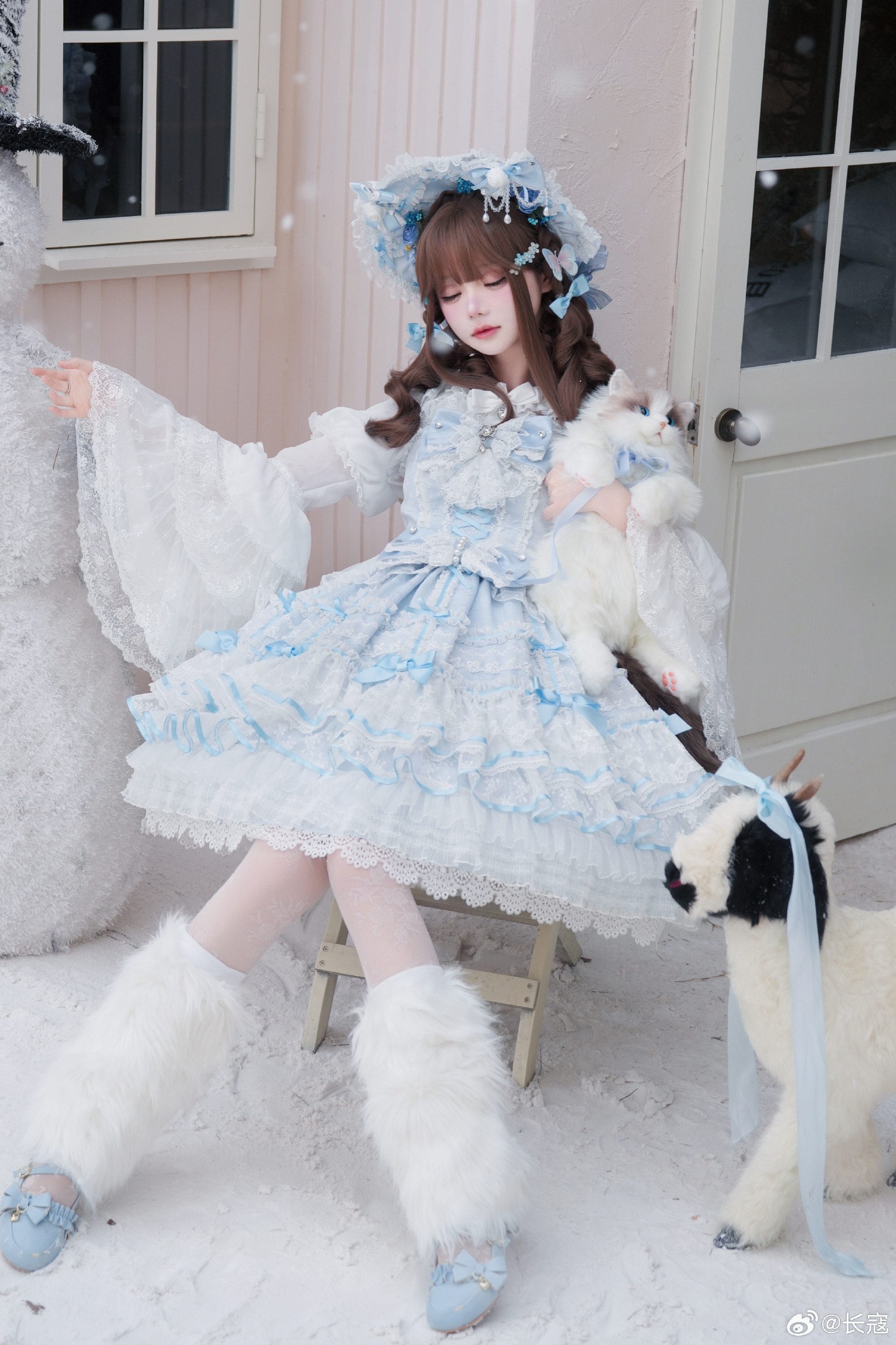 ❄️祈愿星的天蓝色真的好漂亮！阿寇穿的是无拖尾形态！@长寇 LOLITA-第11张
