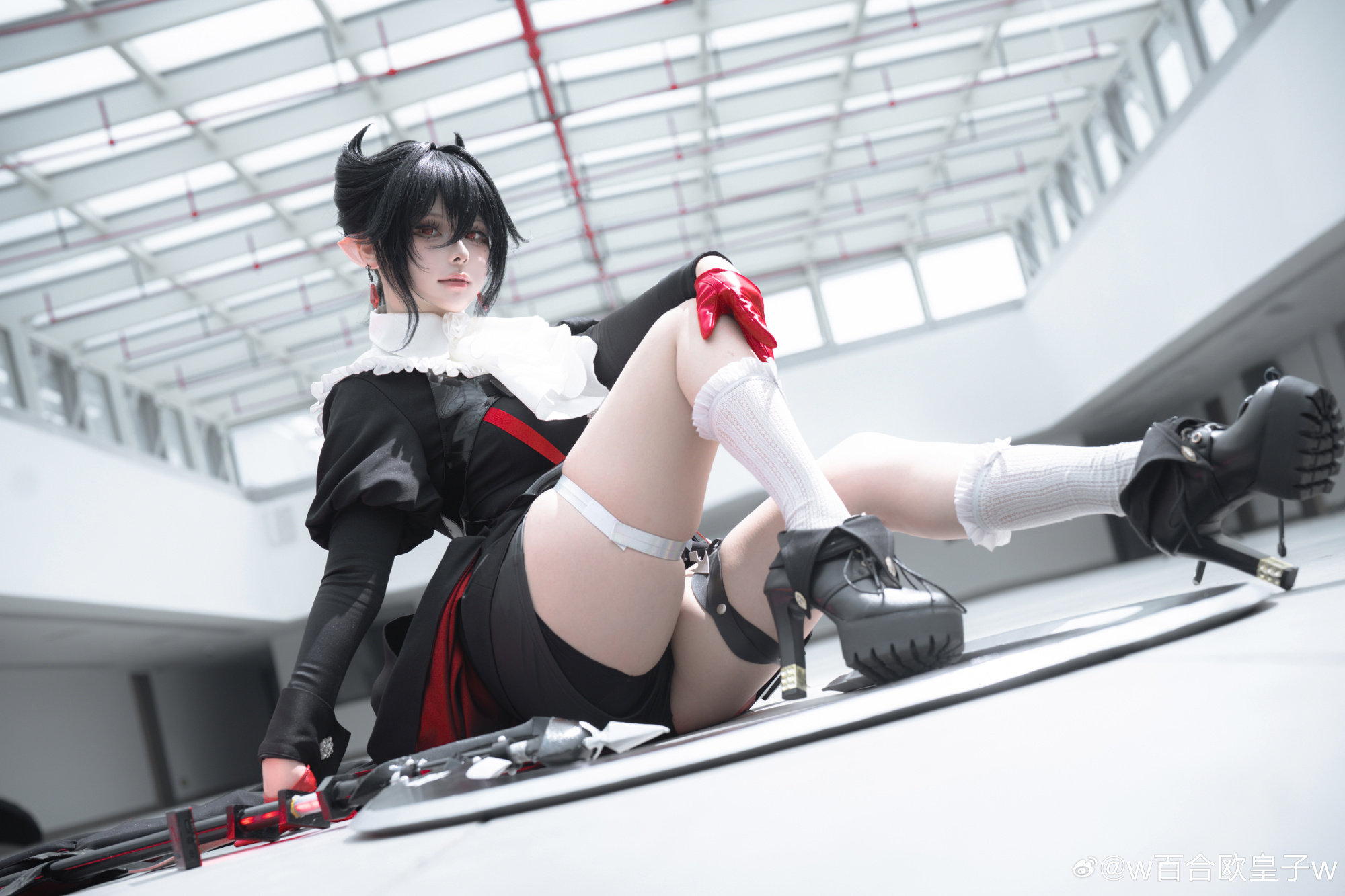 她走过消逝的足迹，故事的主人早已离席。 明日方舟 隐德来希@w百合欧皇子w COSPLAY-第7张