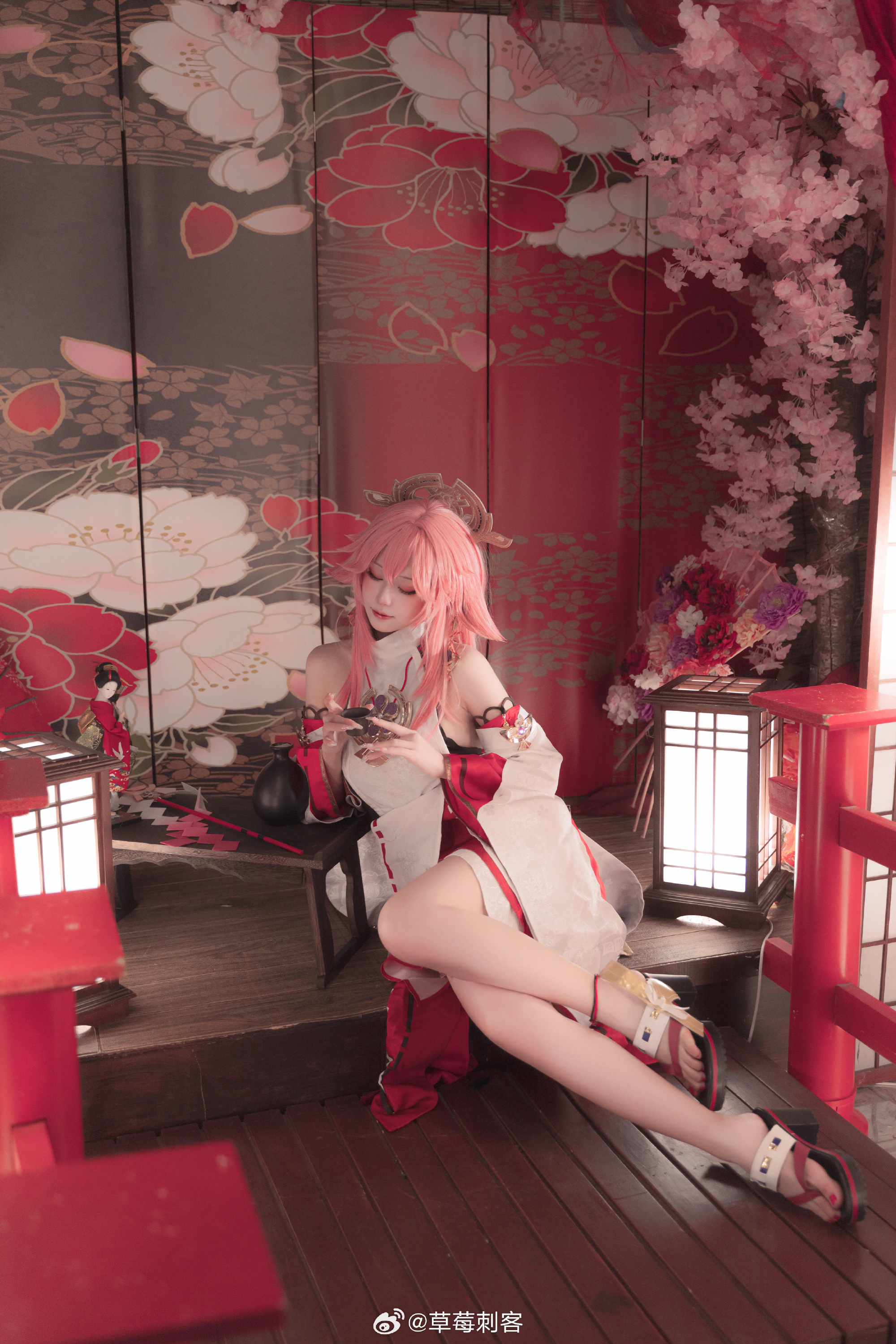 COSPLAY 哎呀，小家伙，你对我的口味了解得很清楚嘛 原神 八重神子@草莓刺客 COSPLAY-第7张