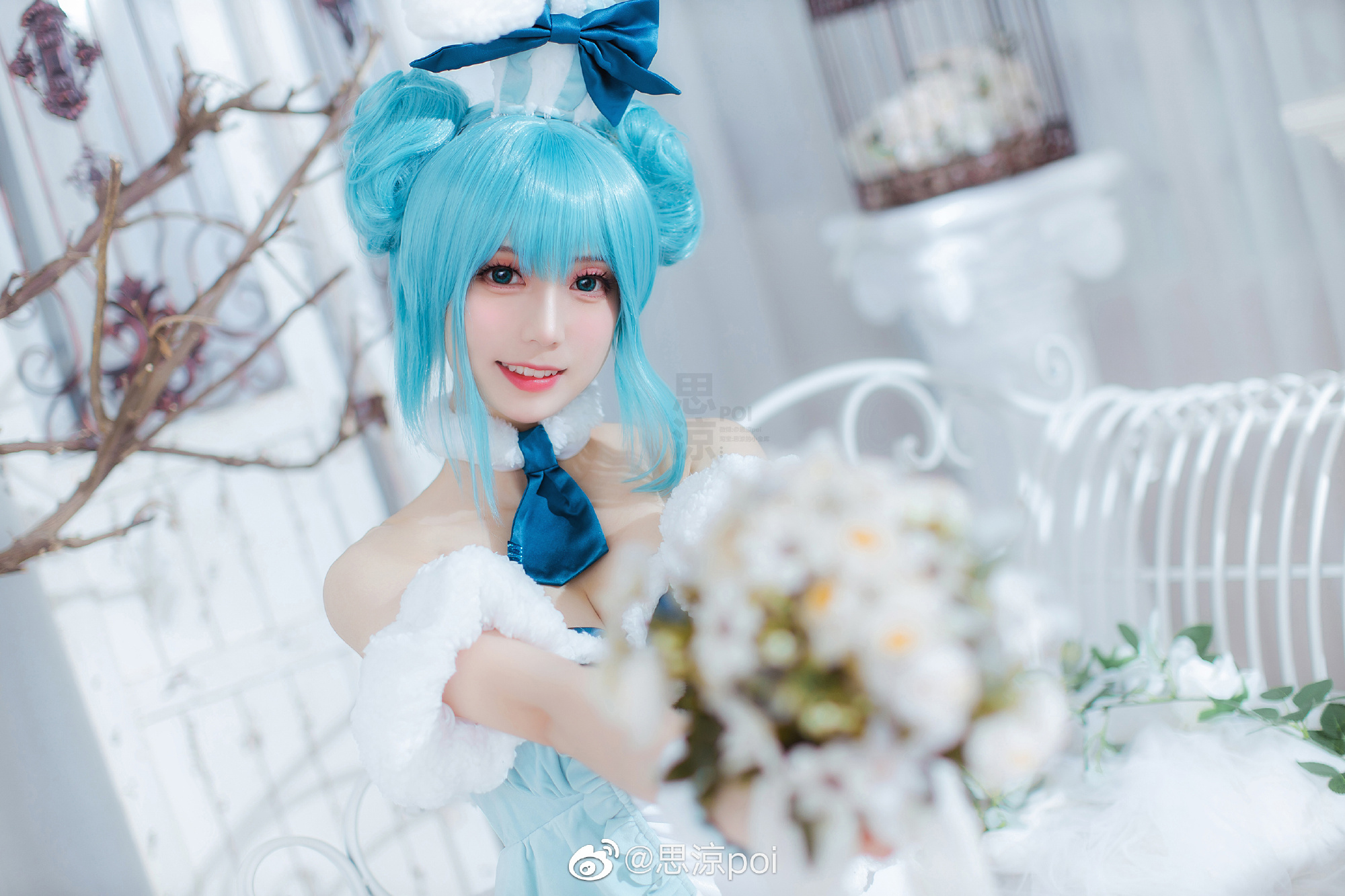 今天是初音兔兔哦?一起沐浴阳光吧!miku@思涼poi