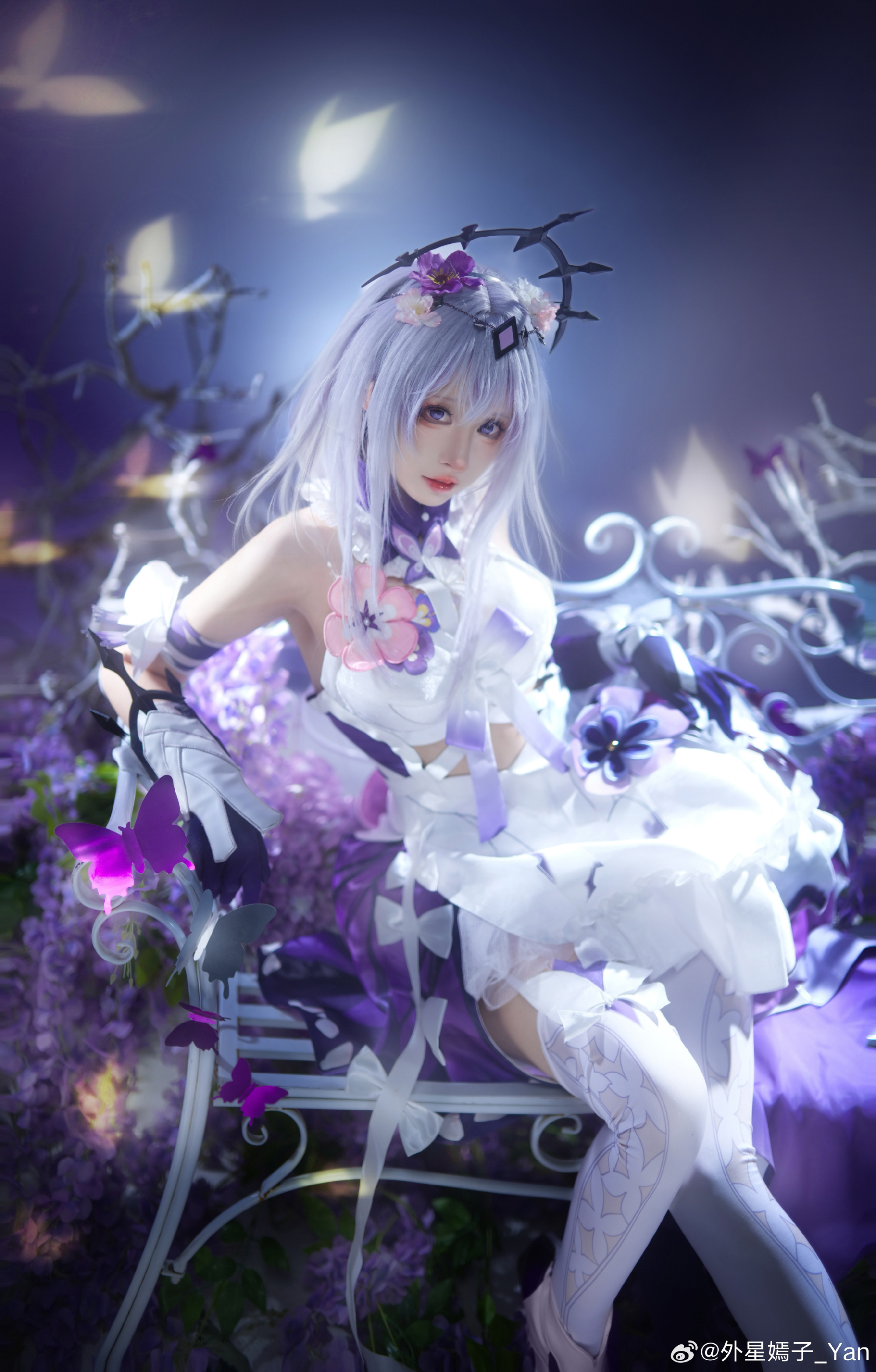 COSPLAY 在温柔的花乡中睡去，没有一丝痛苦...崩坏星穹铁道 遐蝶@外星嫣子_Yan COSPLAY-第9张