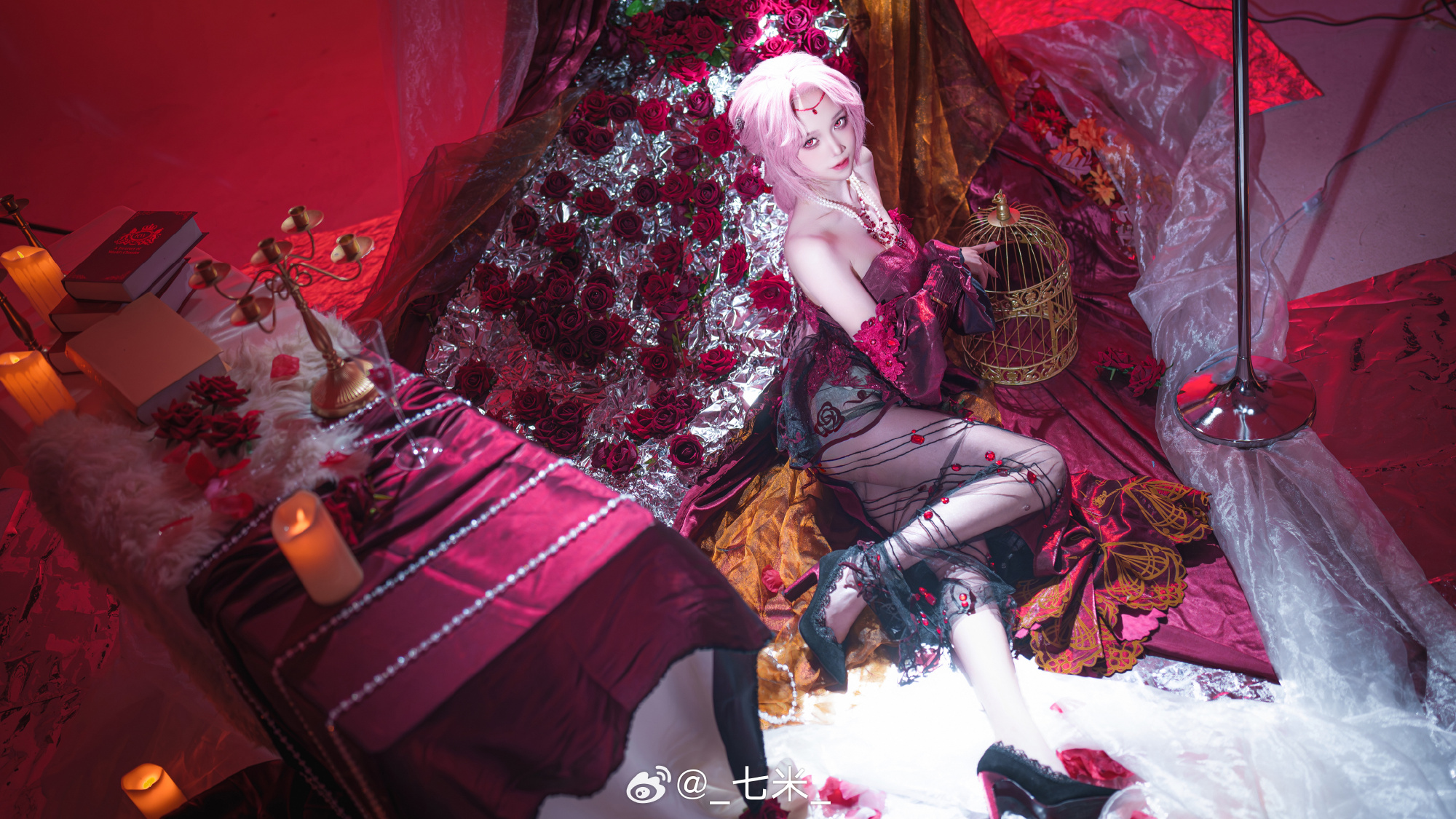 COSPLAY  一起来喝一杯么～？放心吧局长——这只是石榴汁而已。 无期迷途 切尔西伯爵·月隐奢情@_七米_ COSPLAY-第12张