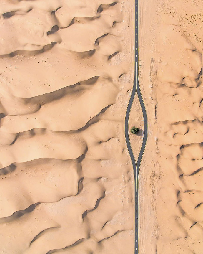 迪拜和阿布扎比的鸟瞰图片
