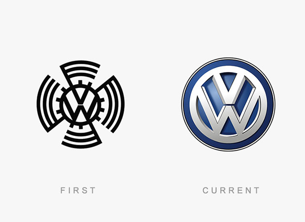 一些知名品牌的最初版Logo和最新版Logo对比