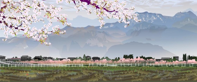 日本艺术家 Tatsuo Horiuchi 利用Excel创作的绘画作品。
