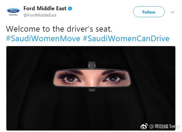 沙特解禁“女司机”获准开车，车企们小心脏狂跳，创意比拼哪家强？