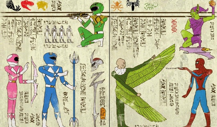 埃及壁画 X 流行文化，来自插画师 Josh Lane