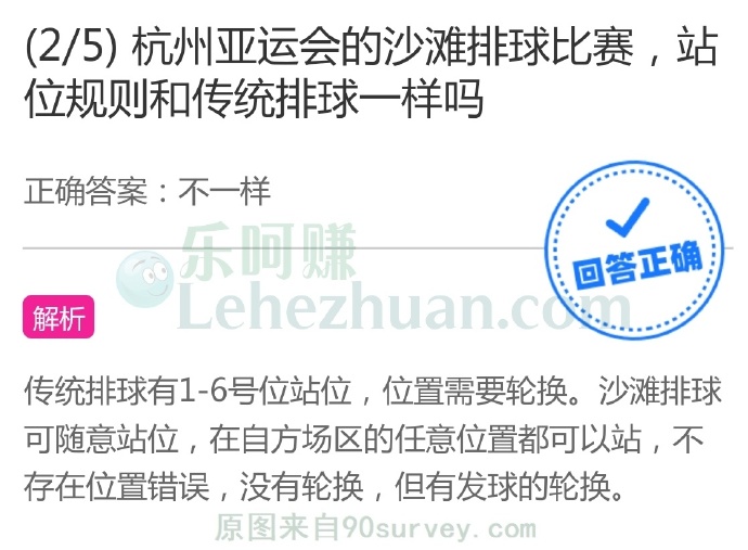 沙滩排球可随意站位