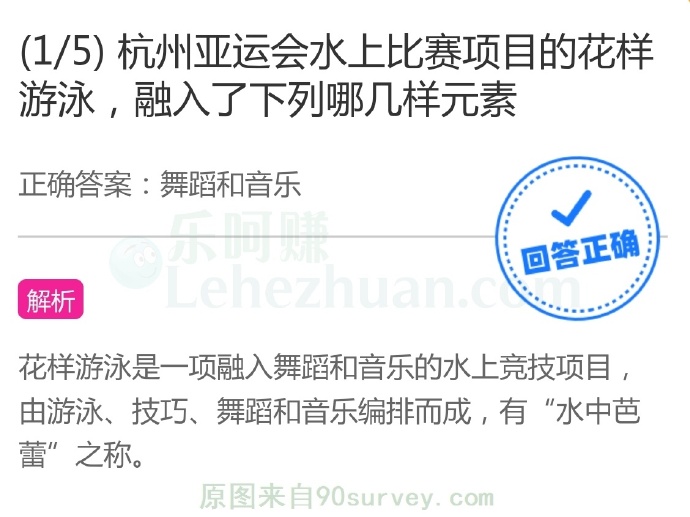 杭州亚运会水上比赛项目的花样游泳，融入了下列哪几样元素？