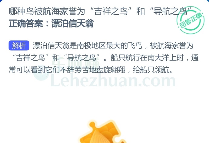 漂泊信天翁被航海家誉为“吉祥之鸟”和“导航之鸟”