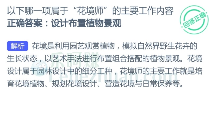 “花境师”的主要工作内容是设计布置植物景观