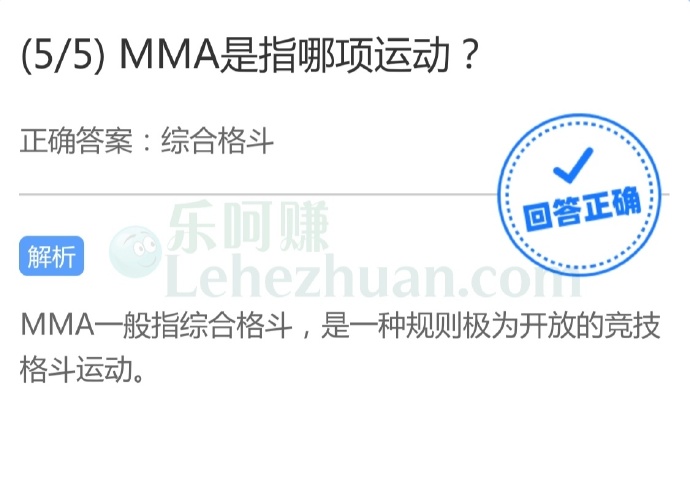 MMA是指哪项运动？