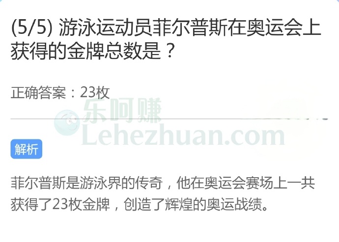 游泳运动员菲尔普斯在奥运会上获得的金牌总数是？