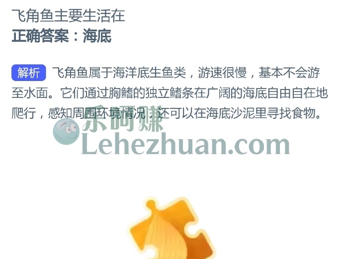 飞角鱼主要生活在？