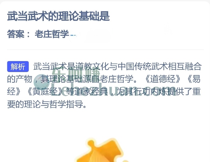 武当武术的理论基础是?