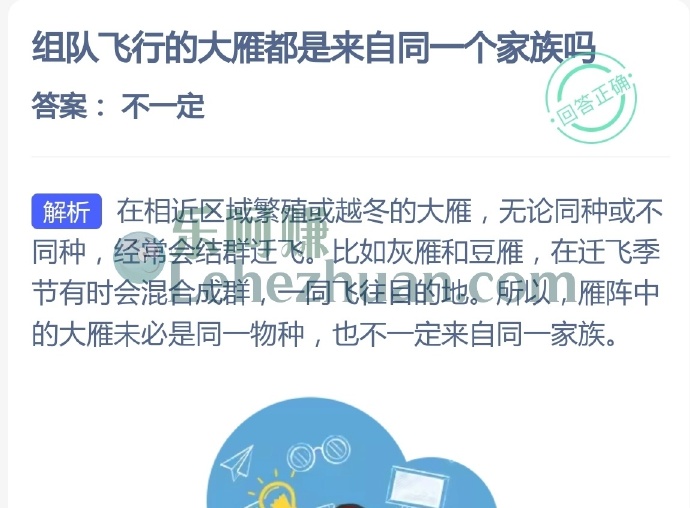 组队飞行的大雁都是来自同一个家族吗?