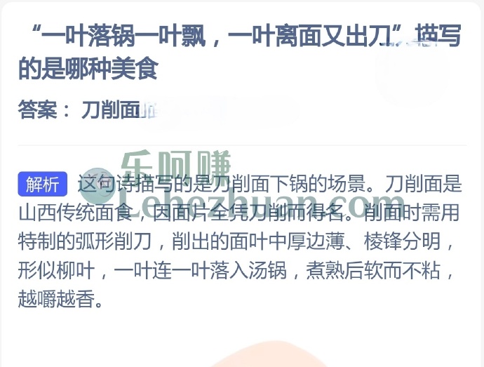 一叶落锅一叶飘，一叶离面又出刀描写的是哪种美食？